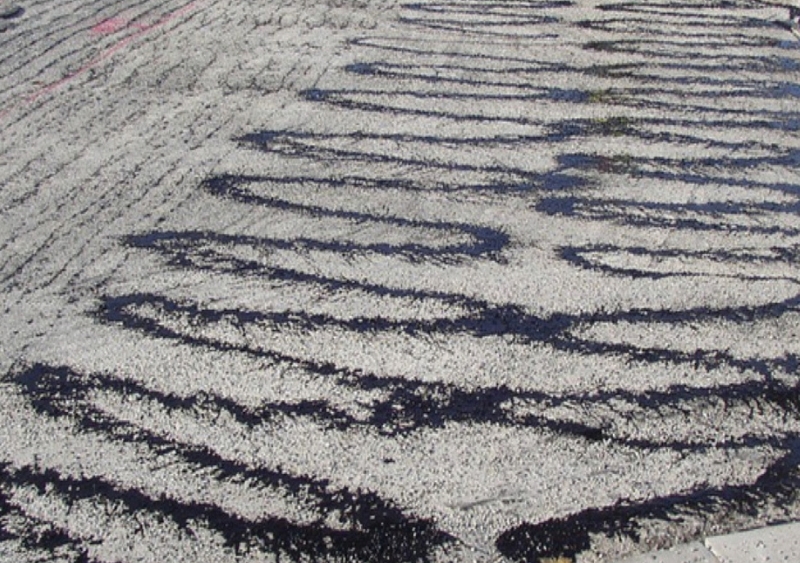 Prepping for asphalt overlay